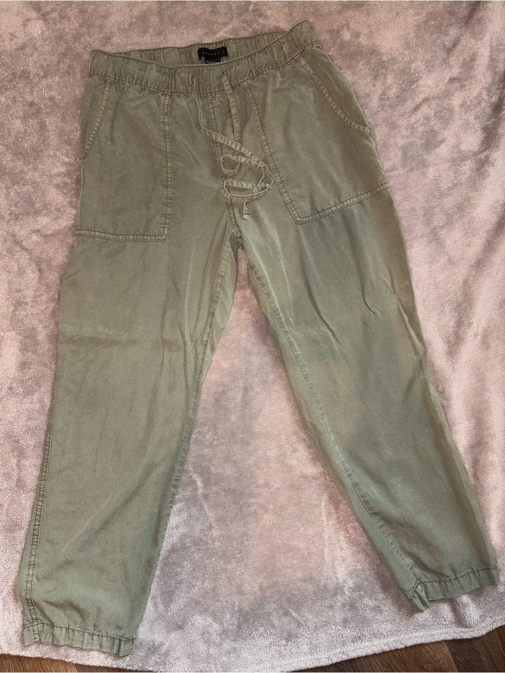 Sanctuary Olive Green Cargo Drawstring Jeans